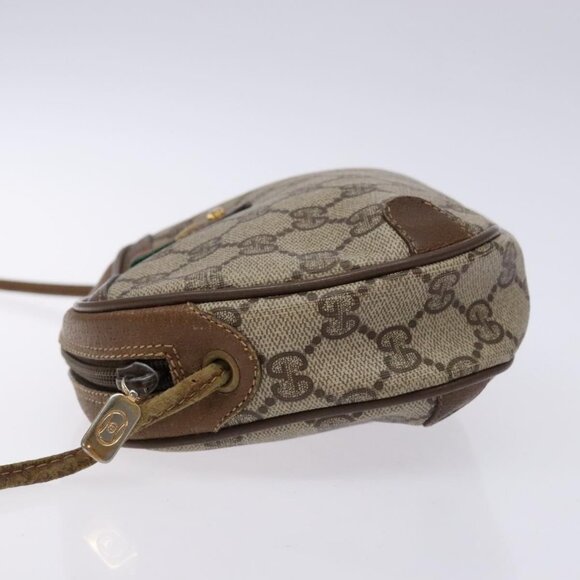 GUCCI GG Supreme Web Sherry Line Shoulder Bag PVC Beige - Picture 5 of 16